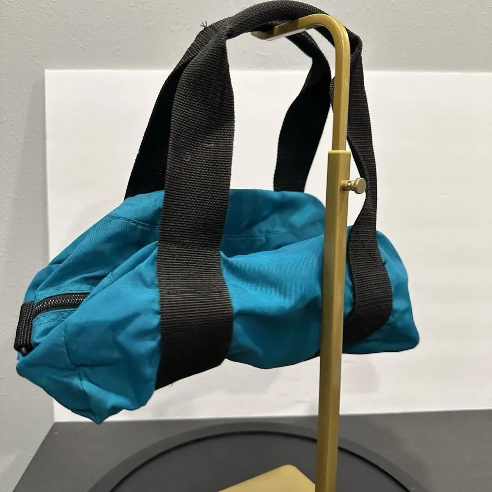 Vintage Eddie Bauer Duffle Bag Small Teal Green Weekender Carry On Nylon 90s Y2K